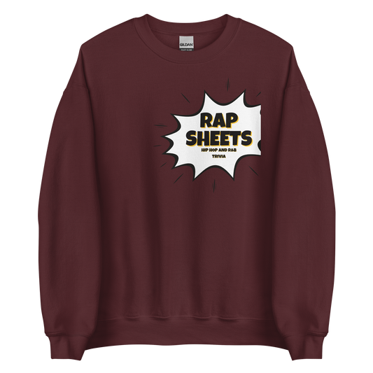 RAP SHEETS stickersplash sweatshirt
